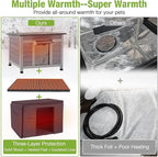 GUTINNEEN Heated Outdoor Insulated Dog House with Heating Pad and 6-Sided Insulation for Small Dogs and Feral Cats, Keeps Pets Cozy in Winter