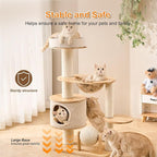 Cat Tree Tower, Indoor Cat Climbing Nests Wear Resist Decorative Tower Cat Bed Breathable Pet Supplies Climbing Frame