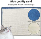 Cat Scratch Furniture Protector with Natural Sisal for Protecting Couch Sofa Chair Furniture,Couch Corner Protectors for Cats 23.6" W*19.7" H (Dark Blue, Left Hand)
