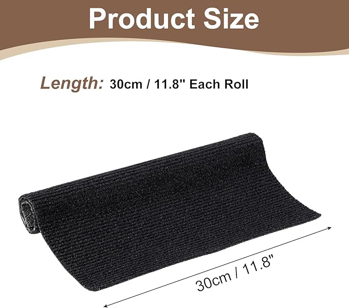 uxcell Self-Adhesive Cat Scratching Mat, 1 Roll 11.8" x 11.8" Couch Protector from Cat Claws for DIY Sofa, Wall, Doors, Cut Anti Cat Scratch Pad Carpet Mat, Black