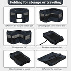 PETSFIT 45.5" Dog Playpen with Dual Zipper Doors –Sturdy Foldable Pet Playpen for Large & Medium Dogs with Removable Mesh Top and Leakproof Bottom