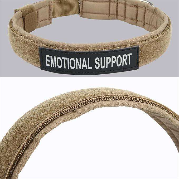 EXCELLENT ELITE SPANKER Tactical Small Puppy Dog Collar Nylon Adjustable Heavy Duty Military for Small Medium and Large Dogs Pet Soft Padded Dog Collar(COB-S)