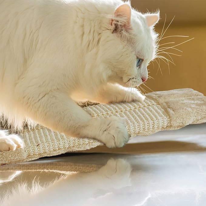 Taiyin 3 Pack Cat Scratcher Corner Pad, Wall-Mounted Sisal Cat Scratch Pad, Vertical Anti-Scratch Protector for Door & Couch, 16 x 9 Inches, Includes Wall Fixings