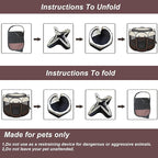 Portable Pet Puppy Dog Cat Playpen, 8-Panel Indoor/Outdoor Puppy Pen with Shade Cover & Travel Bag - Waterproof Dog Cat Tent