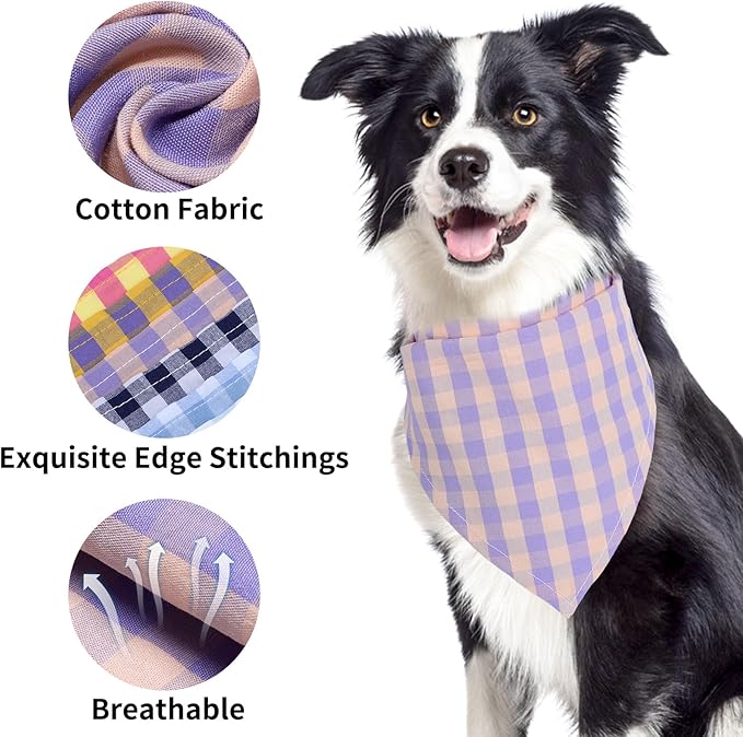 Segarty 30 Pack Large Pet Triangle Scarf, 25.6"x19.7" Washable Dog Bandanas Bibs Accessories Bulk for Small Medium Large Pets, Adjustable Reversible Boy Gril Pets Birthday Kerchief