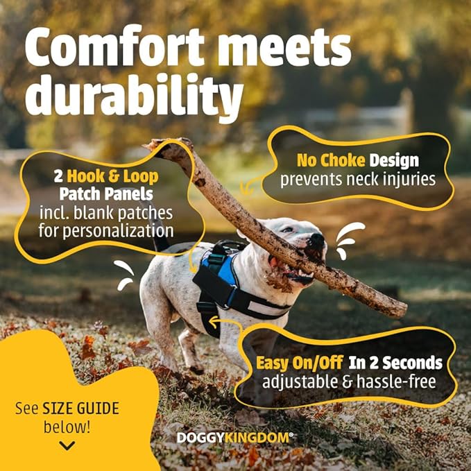 Dog Harness with Patch Panels, No Choke, Reflective, Adjustable, Soft Padded Dog Vest Harness with Easy Control Handle for Small Size Dog, Pink, S