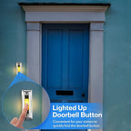 Dreyoo Metal Doorbell Push Button, Heavy Duty Metal Door Bell Wired Button LED Lighted Wall Mounted Doorbell Push Buttons for Home, Universal Garage Door Opener Switch Property in Copyright(Silver)