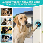 Dog Doorbell to Go Outside, Smart Wireless Doggie Doorbell for Potty Training,1000 Feet Long Range with IP65 Waterproof Super-Light Touch Button, 60 Melodies & Adjustable Volume (2 Button)