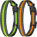 aikko 2 Packs Dog Collars Strap for Most of Electronic Training Shock Bark Collar Receivers-Adjustable Durable Reflective Waterproof 3/4 Inch Collar Replacement for Barking Fence-Pet Nylon Collar