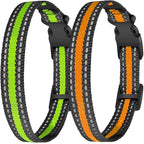 aikko 2 Packs Dog Collars Strap for Most of Electronic Training Shock Bark Collar Receivers-Adjustable Durable Reflective Waterproof 3/4 Inch Collar Replacement for Barking Fence-Pet Nylon Collar