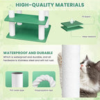 74 Inches Tall Outdoor Weatherproof Cat Tower, Multi-Level Cat Tree, Large Cat Condo with PVC Board and Cat Scratching Posts, for Outside and Indoor Cat Houses