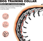 Martingale No Pull Dog Collar for Large Medium Small Dogs, Heavy Duty Nylon Adjustable Reflective Anti Pull Slip Collar with Buckle for Training Walking Hunting L Orange