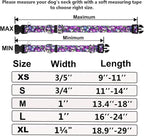 Martingale Collar for Dogs with Buckle Adjustable Nylon Slip No Pull Anti Escape Training Dog Collars (Purple Floral, Large)