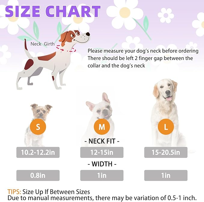 KOOLTAIL Martingale Collar for Dogs for Small Medium Large Dogs, Soft Padded Nylon No Pull Dog Collar with Buckle, Adjustable No Slip Heavy Duty Durable Puppy Training Collar for Boys Girls, Purple M