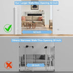 PRObebi Retractable Baby & Dog Gate - Extends to 54" Wide, 34" Tall - Stair, Doorway & Hallway Use