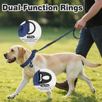 Joytale Tactical Dog Collar for Large Dogs with Control Handle, Heavy Duty Military Training Collar for Power Breeds, AirTag Holder Case, Quick Release Metal Buckle, Soft Padded, L, Navy Blue