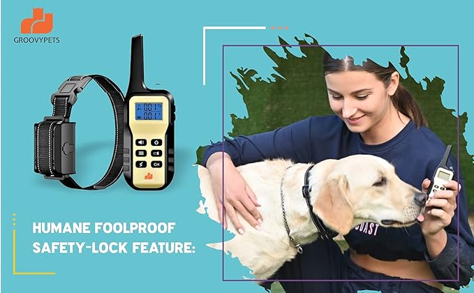 1100 Yard Long Range Remote Dog Shock Collar Automatic Bark Control with Correction Beep, Buzz Vibration, Shock E-collar for Puppies Young and Adult Dogs from 2 Small Medium to Large Dog Training