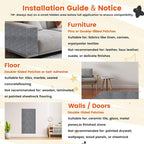 78.7"x15.8" Self-Adhesive cat Scratch pad - Trimmable Furniture Protector for Couch, Walls & Cat Trees | DIY Climbing Scratcher Pad with Twist Pins & Double-Sided Adhesives (Light Grey)