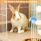Rabbit Scratcher Mat - DIY Trimmable Self-Adhesive Bunny Scratch Pad Roll, 12 Inch x 3.28 ft Small Animal Scratching Rug for Cage, Biting, Sleeping & Nesting,Safe Scratch Mat for Rabbits & Small Pets