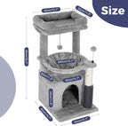 Small Cat Tree with Large Cat Post with Lage Perch and Thick Post