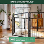 FXW Homeplus Unleashed Indoor Dog Playpen - Stress-Free and Safe Play, Heavy Duty 24 Inch 16 Panels Dog Pen for Puppy and Small Dogs, Black│Patented