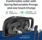 My Pet Command 2-1 Dog Bark Collar with 300Ft Fob Remote Tag. Smart AI Anti Barking Training Rechargeable 5 Sensitivity Levels, Beep Vibration, Shock (Optional). L,M,S Dogs Waterproof 2 Collar Kit