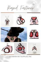 EcoBark Step in Dog Harness - Eco-Friendly Small Breed Dog Harnesses for XXS, XS, & Small Dogs - Reflective and Adjustable Mini Body Halter Vest - Soft Mesh Toy Breed Harness (Floral, XS)