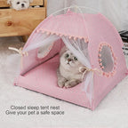 Pet Tent House Dogs Bed Portable Removable Puppies Cat Indoor Outdoor Kennels Cave