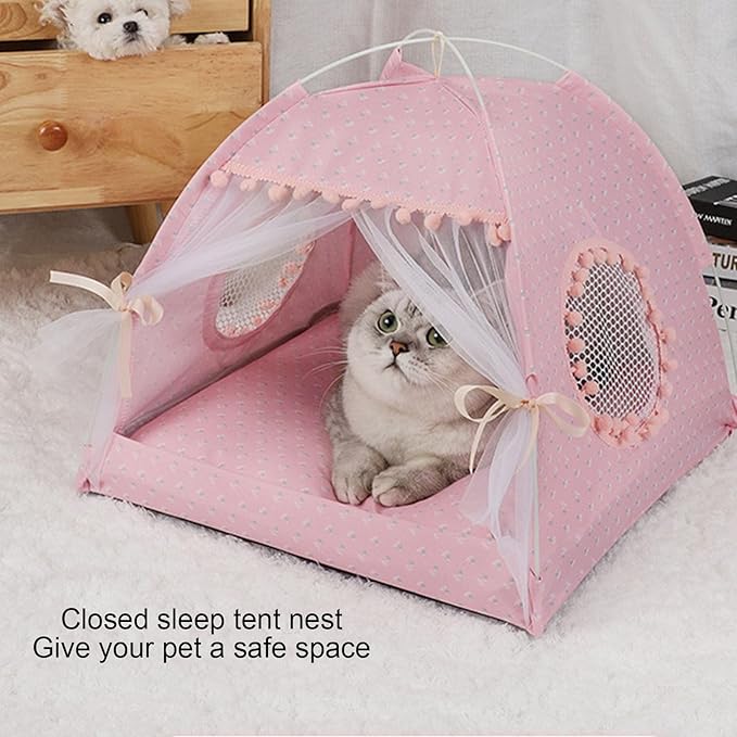 Pet Tent House Dogs Bed Portable Removable Puppies Cat Indoor Outdoor Kennels Cave