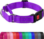 Joytale Martingale Collar for Dogs, Reflective Heavy Duty for Safety, Quick Release Buckle, Adjustable Nylon Collars for Small Dogs Walking Training, Purple, S