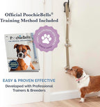 PoochieBells Dog Door Bells for Potty Training, Quick & Easy Puppy Potty Training Method Included, Handcrafted in USA with Loud, Paw-Safe Bells, Espresso