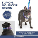 Spark Paws Martingale Dog Collar – Cushioned Slip-On Training Collar, Heavy Duty, Safety-Tested No-Buckle Collar for Medium & Large Dogs - 90s Retro - C