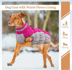 Dog Winter Jacket Cozy Reflective Waterproof Windproof Warm Pet Garment,Comfortable Cold Weather Fleece Apparel Outfits with Zipper Closure for Small Medium Large Dogs Puppy Walking,XXX-Large