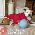 KYEESE Dog Coat Waterproof Dog Coats for Large Dogs Warm Pets Clothes for Cold Weather Windproof Dogs Jacket with Fleece Lined Thick Pet Winter Puffer Coat with Pocket Soft Pet Sweater with Leash Hole