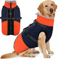AOFITEE Dog Coat for Large Dogs, Waterproof Dog Winter Jacket with Built in Harness, Warm Turtleneck Cold Weather Coats Large, Reflective Fleece Lined Snow Jacket for French Bulldog, Boston Terrier, L