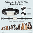 Delupet Dog Shock Collar 2 Dogs- 4500FT Dual-Direct Dog Training Collars with Remote for Small Medium Large Dog, IPX8 Waterproof Rechargeable E-Collar with Beep(1-8), Vibration(1-3), Shock(0-99), Grey