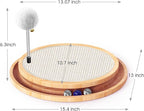 Cat Scratcher, Rolufy Cat Natural Sisal Scratching Pad, Kitten Interactive Toy with Ball Track Spring Ball for Chasing Hunting Mental Physical Exercise Puzzle