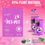 PET N PET Dog Poop Bags Scented, Value Pack 960 Count, Dog Bags Refill Rolls for Doggy Poo, Cat Litter Waste, Thick and Leak-Proof Sac CaCa Chien 41% Plant Based (Lavender)