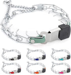 Herm Sprenger Chrome Plated Steel Dog Collar with Quick Release ClicLock Buckle and Biothane Insert Training Collar for Dogs Made in Germany (Sage Green, 16in x 2.25mm(Neck Size up to 13-14in))