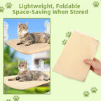 2PCS Replacement Cover for Cat Window Perch, L Size Cordless Cat Window Hammock Bed Accessories, Reversible Breathable/Warm Seat Cover for Inside (White, 23.6''L×11.8''W)