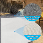 NATUYA Cat Scratch Furniture Protector - Large Sisal Cat Scratching Mat for Couch, Arm, Sofa, Corner (Dark Gray, Right)