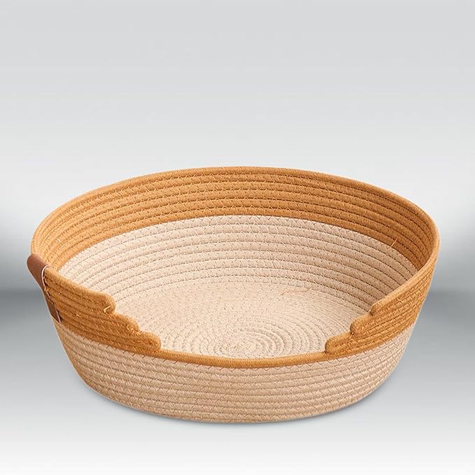 Cat Bed Basket, Comfortable Lounge Bed, Grinding Claws, Scratching Resistant Cat Scratcher Rest Nest for Indoor Cats, M
