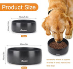 Ceramic Dog Bowl - 5.5-Inch Small & Medium Dog Feeder, Spill Resistant, Heavy Duty Modern Pet Bowl (16 oz) Black