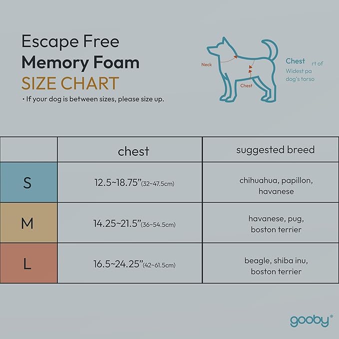 Gooby Escape Free Memory Foam Harness - Purple, Small - No Pull Step-in Dog Harness with Four Point Adjustment for Small to Medium Dogs