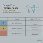 Gooby Escape Free Memory Foam Harness - Green, Small - No Pull Step-in Dog Harness with Four Point Adjustment for Small to Medium Dogs
