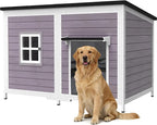 59" Dog House, Extra Large Dog House with Weatherproof Roof for Outdoor Use, Easy to Install and Clean, Anti-Chewing Metal Frame Design for Small Medium Large Dogs