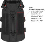 ICEFANG GN3 Tactical Dog Harness with 6X Buckle,Dog Molle Vest with Handle,3/4 Body Coverage,Hook and Loop Panel for ID Patch,No Pulling Front Clip (S (22"-27" Girth), Black)