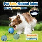 Squeaky Dog Toys for Medium Dogs, Soft Latex Squeaky Dog Balls, Smile Dog Toys 6pcs Round Balls for Small, Medium Breeds