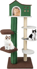 PETSITE 60 Inch Modern Cat Tree, Multi-Level Cat Tower with Sisal Scratching Posts, Condo, Plush Perches, Ideal for Indoor Cats