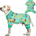 KYEESE Dog Pajamas Velvet Dog Pajamas Medium Sized Dogs Soft Dogs Clothes Pjs with Construction Vehicles Pattern Stretchy Pet Jammies Coat Comfy Pet Onesie Costume, 2X-Large